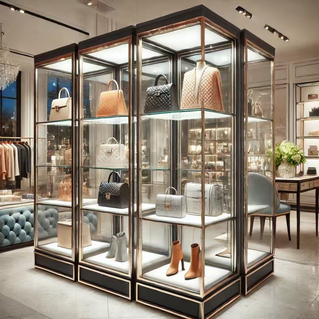 boutique store display using glass cabinets 2