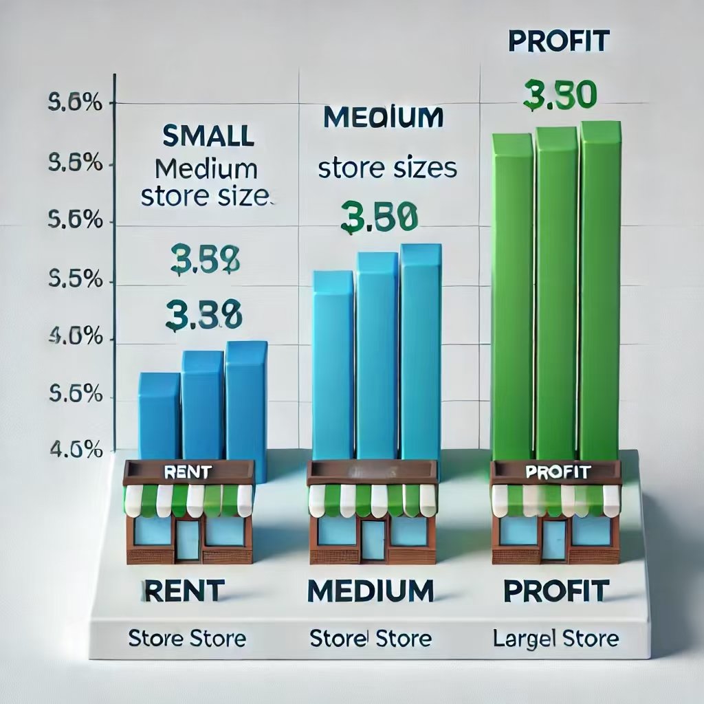 rent vs. profit graph