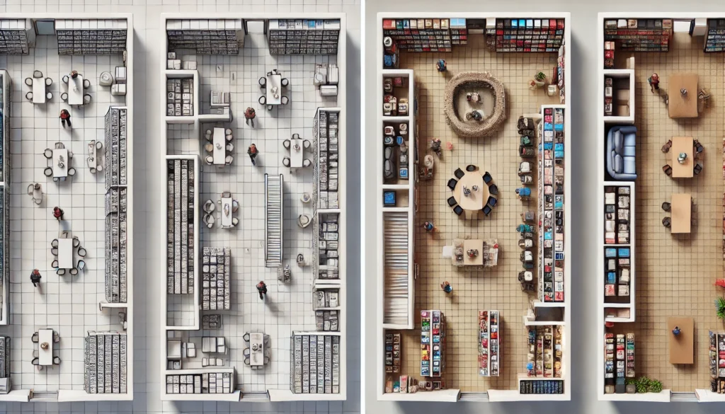 retail store layout comparison