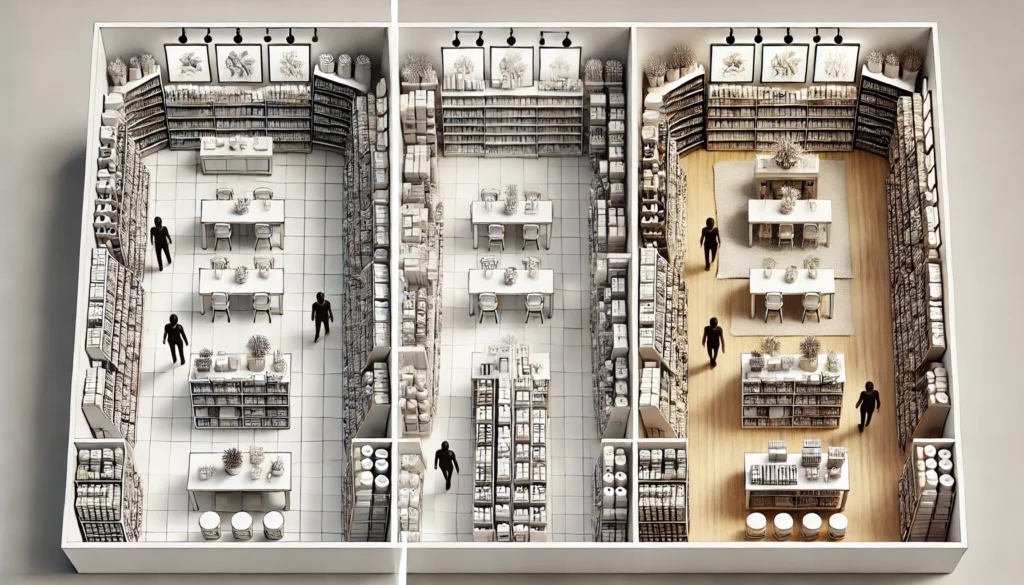 retail store layout comparison 2