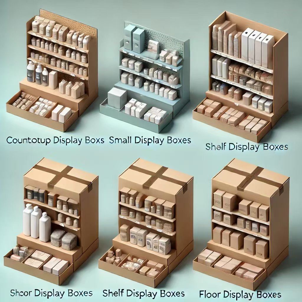 visual of different types of display packaging boxes 2