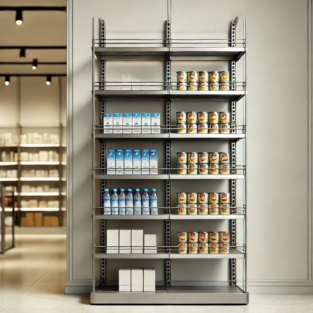 single sided gondola shelving