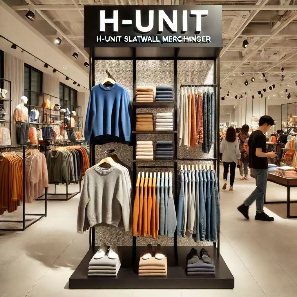 freestanding h unit in different store environments 2