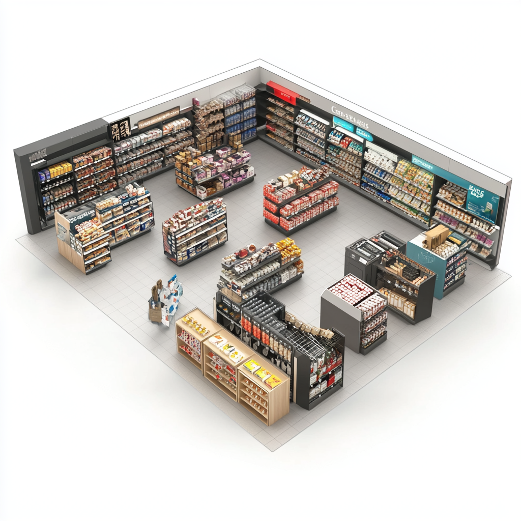 retail store layout with pos and sel 2
