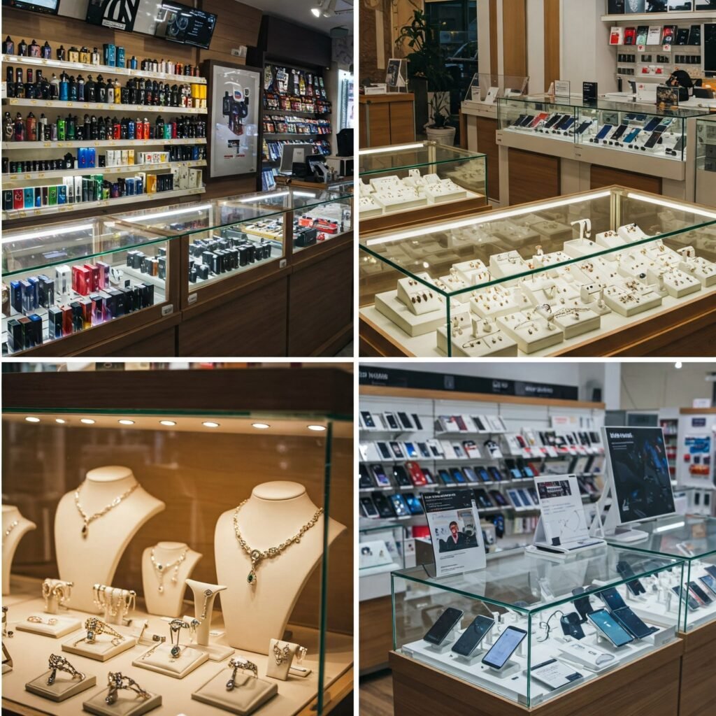 display glass showcase for different retail settings (1)