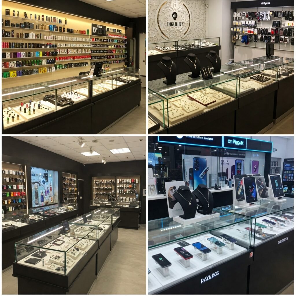 display glass showcase for different retail settings (2)