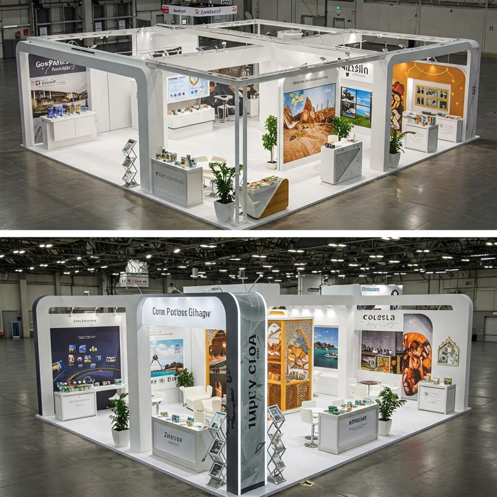 small vs. large trade show booths (2)