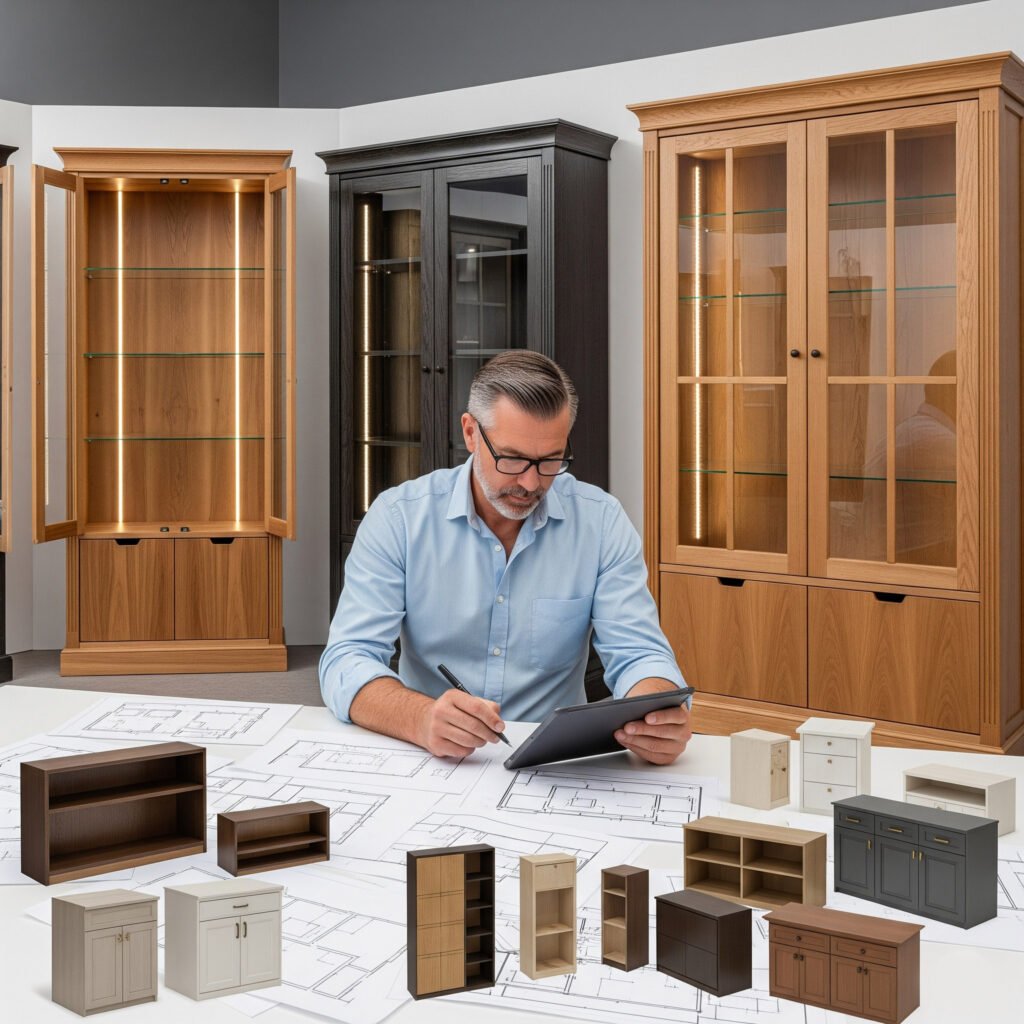 how to choose the right wood display cabinet with glass doors (1)