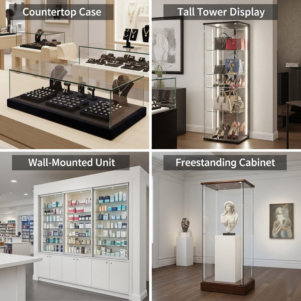 types of glass display cases and their names (2)