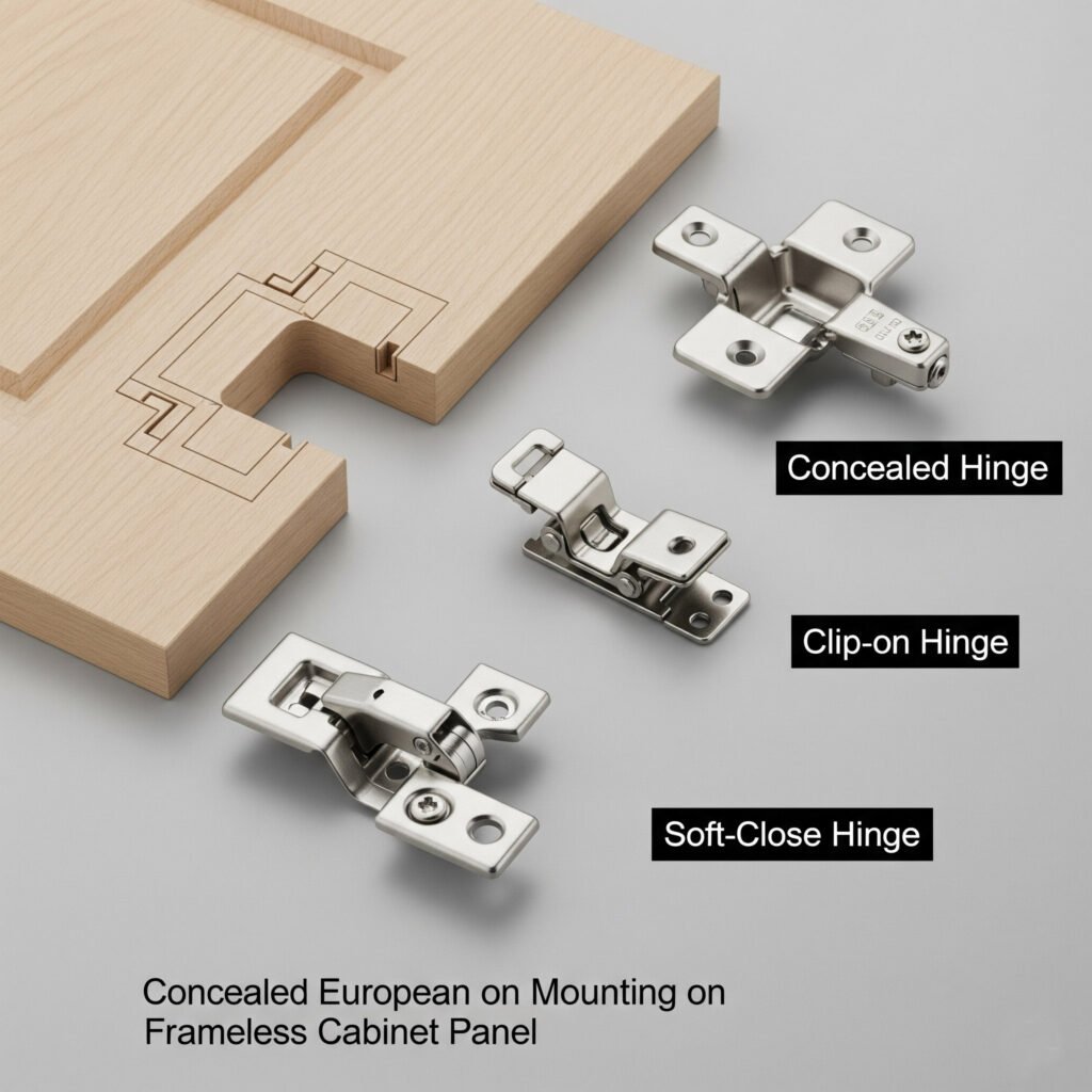 types of hinges for frameless cabinets (1)
