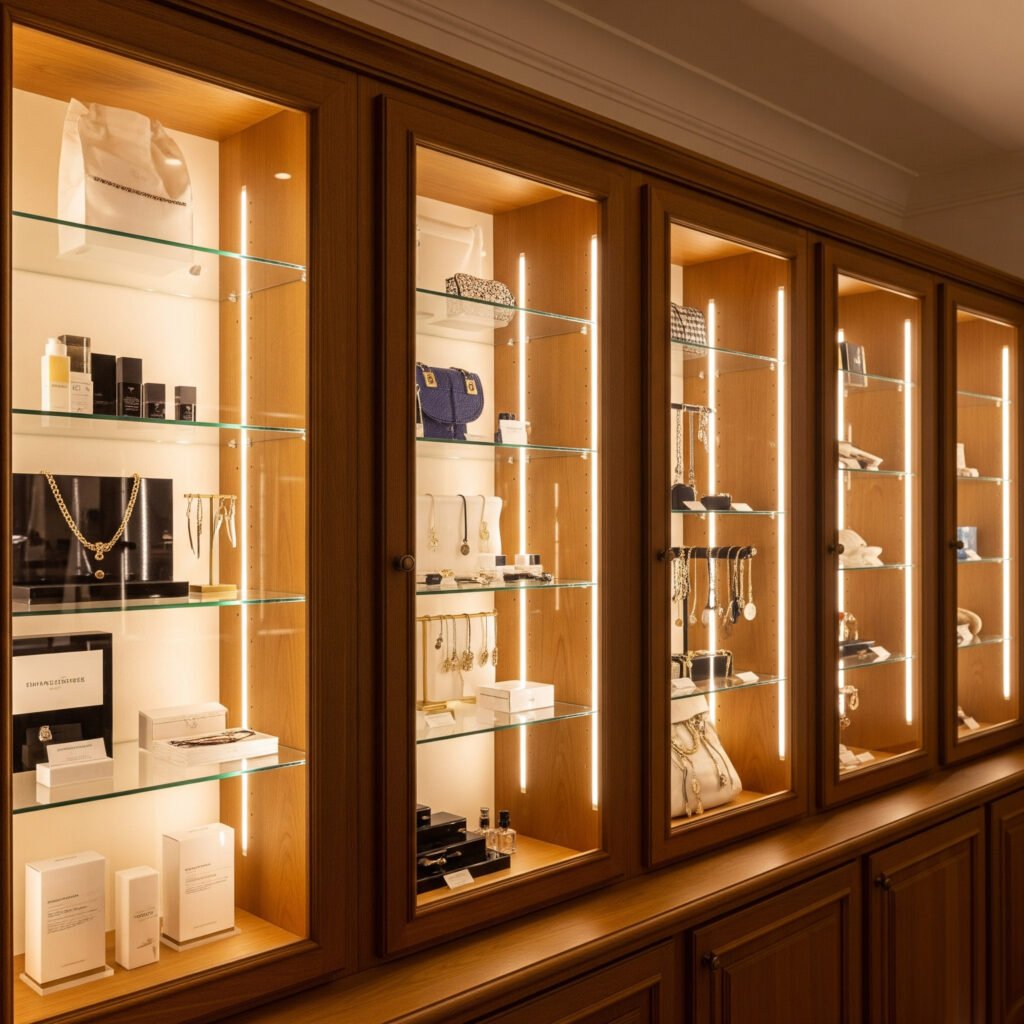 understanding the appeal of a wood display cabinet with glass doors (1)